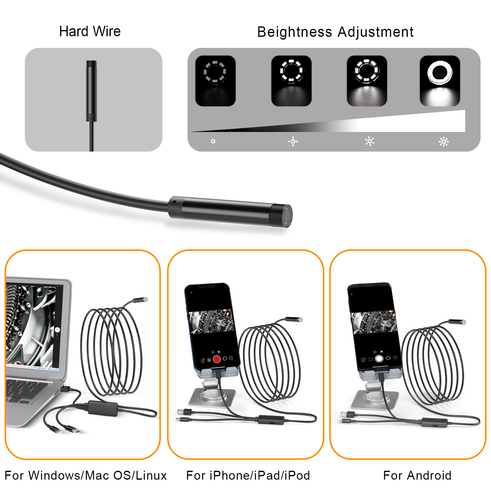 Nueva llegada 3 en 1 1080P cám - Endoscope Inspection Camera reseña y precio
