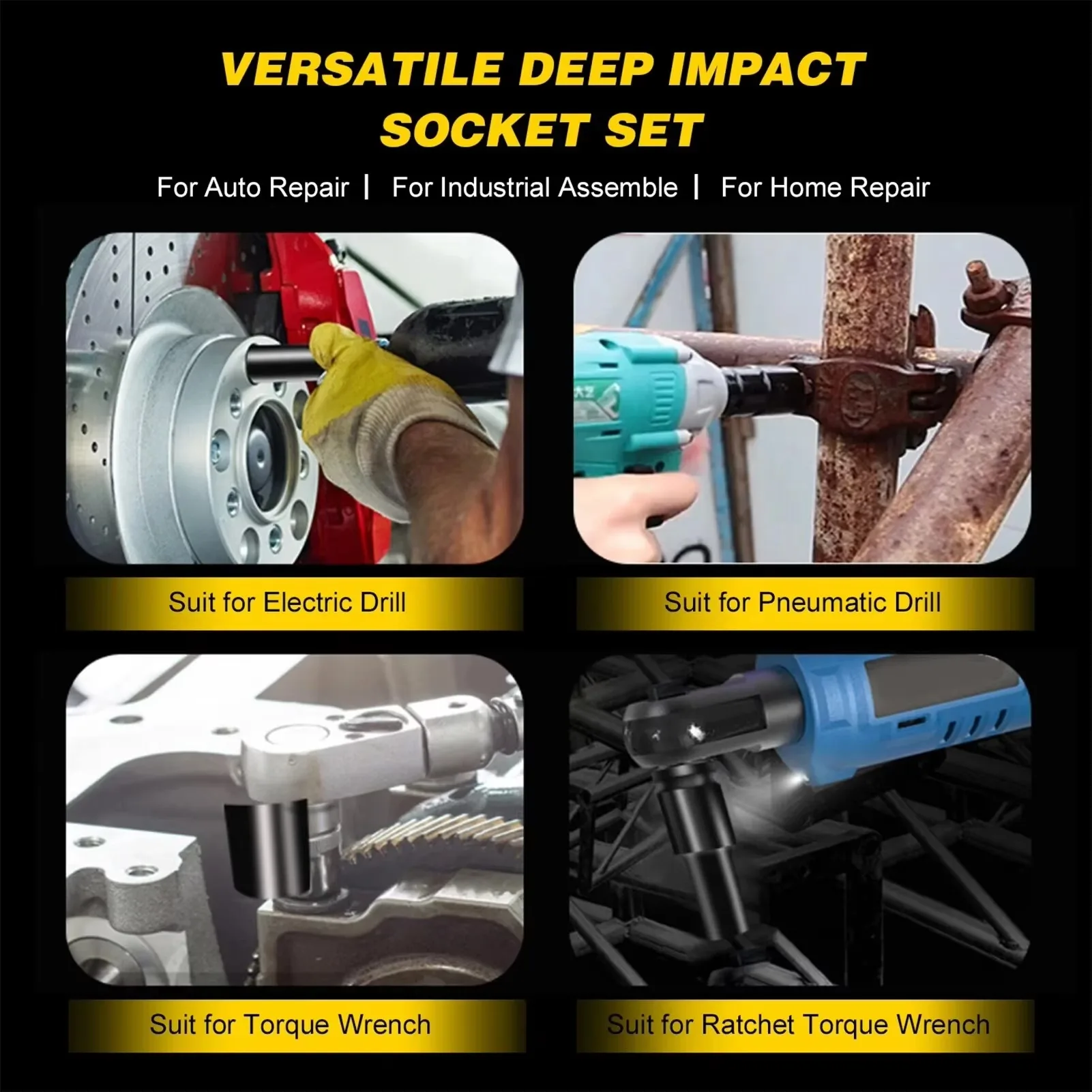 Juego de 10 Llaves de Impacto  - Pneumatic Impact Wrench reseña y precio